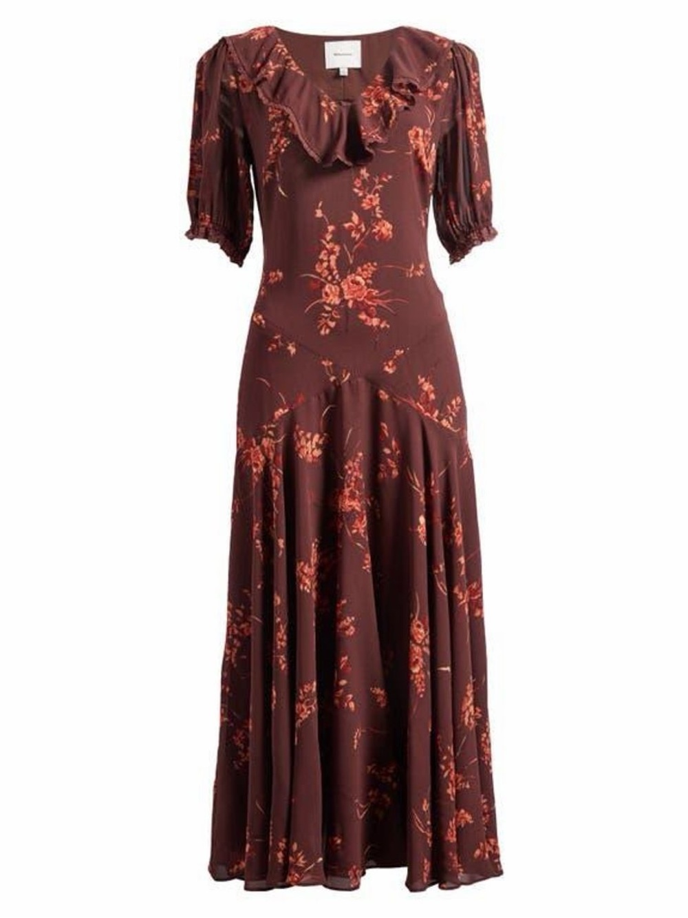 Reformation Floral Wine Maxi Dress - Picture 2 of 9
